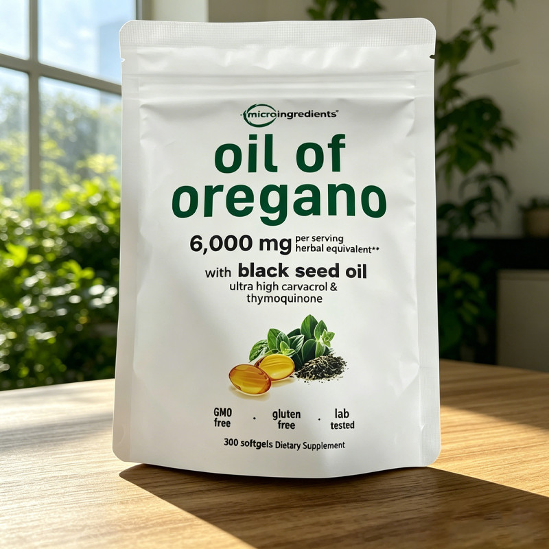 3 Pack New Oil of Oregano with Black Seed Oil, 300 Softgels Microingredients