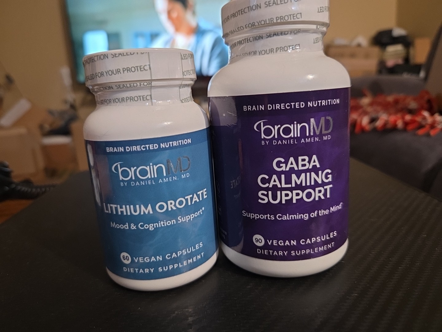 Brain MD Lithium Orotate (60) caps. & GABA Calming Support (90) caps. 05/2027