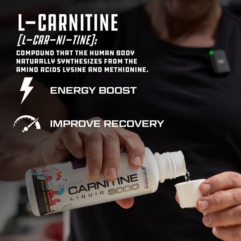 Cutler Nutrition Liquid Carnitine 3000 for Energy and Recovery Support Dietary//