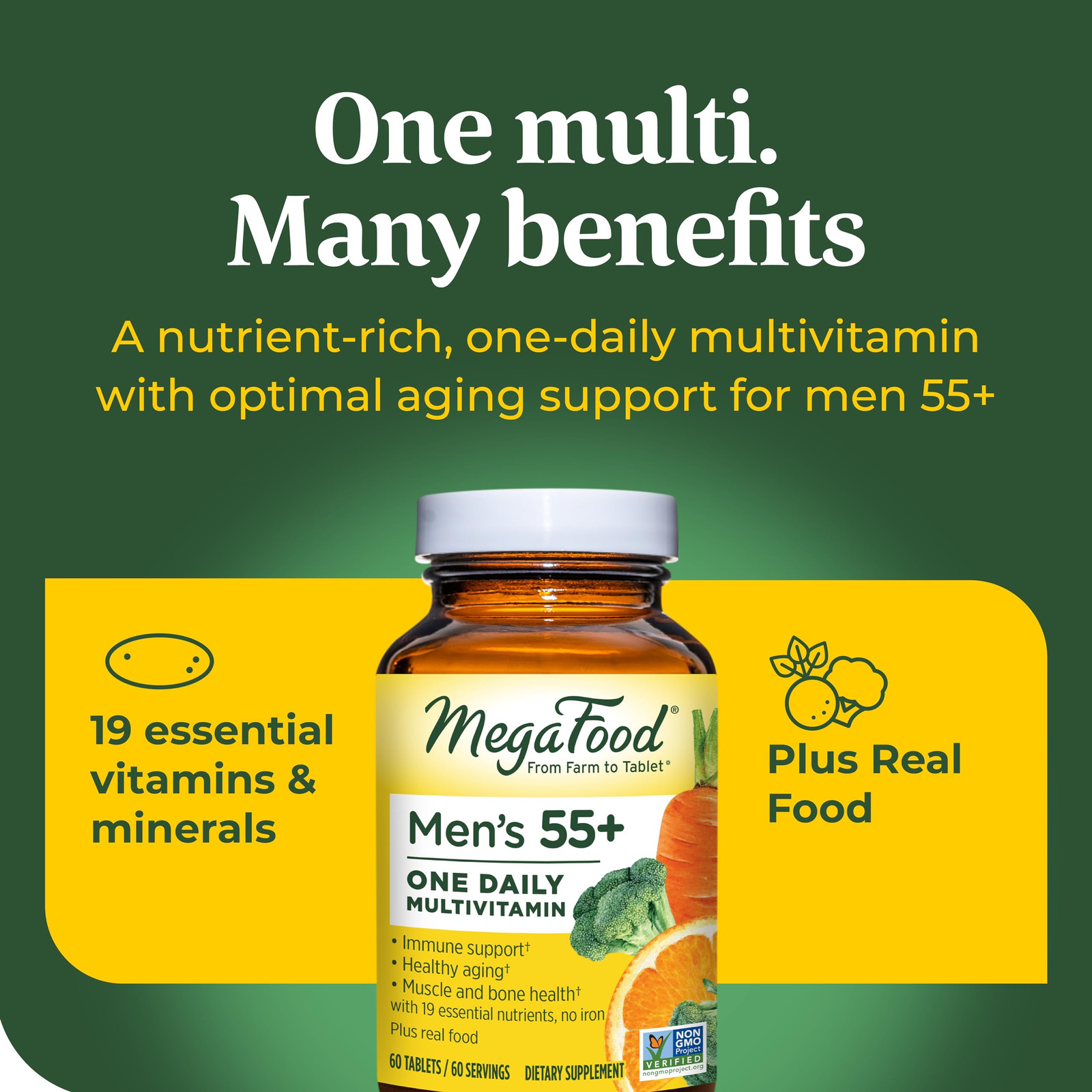 Mens 55+ One Daily Multivitamin 60 Tablet
