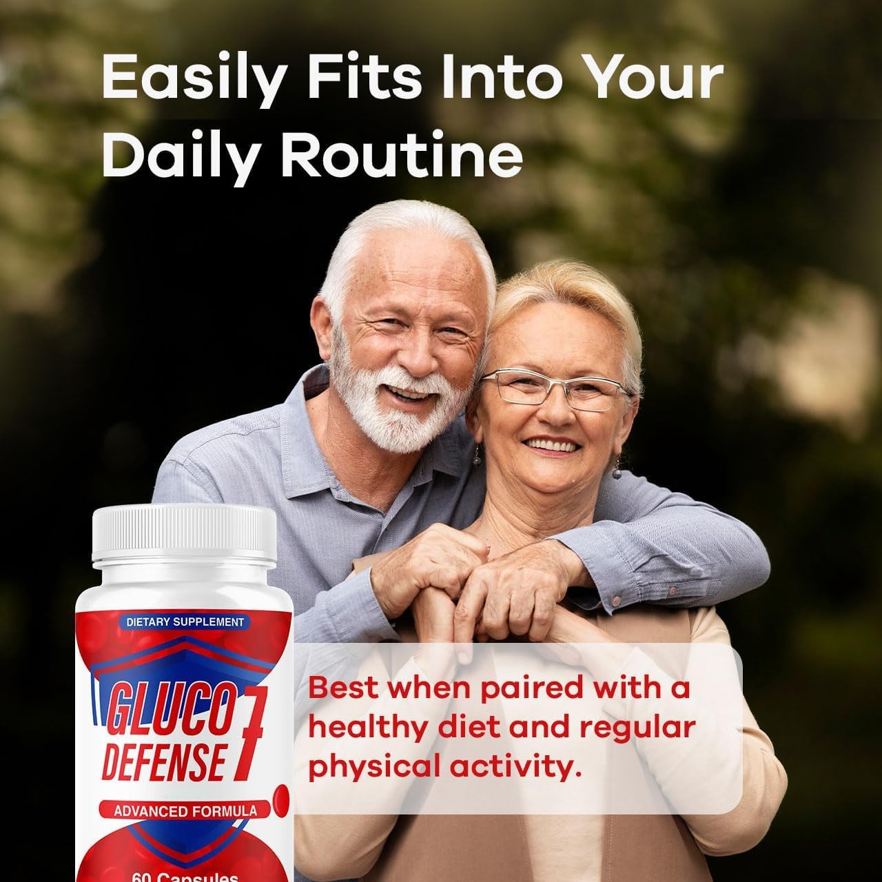 GlucoDefense Blood Sugar Support 7-in-1 Supplement Capsules 3 Pack 180Ct