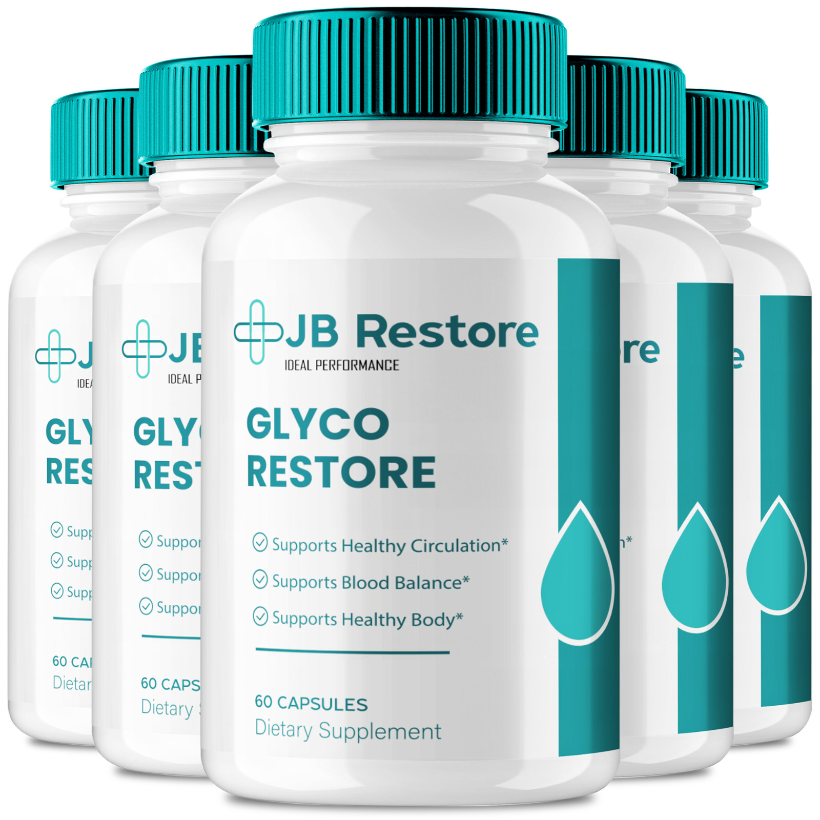 JB Restore Glyco Restore Capsules, JBRestore GlycoRestore Supplement (5 Pack)