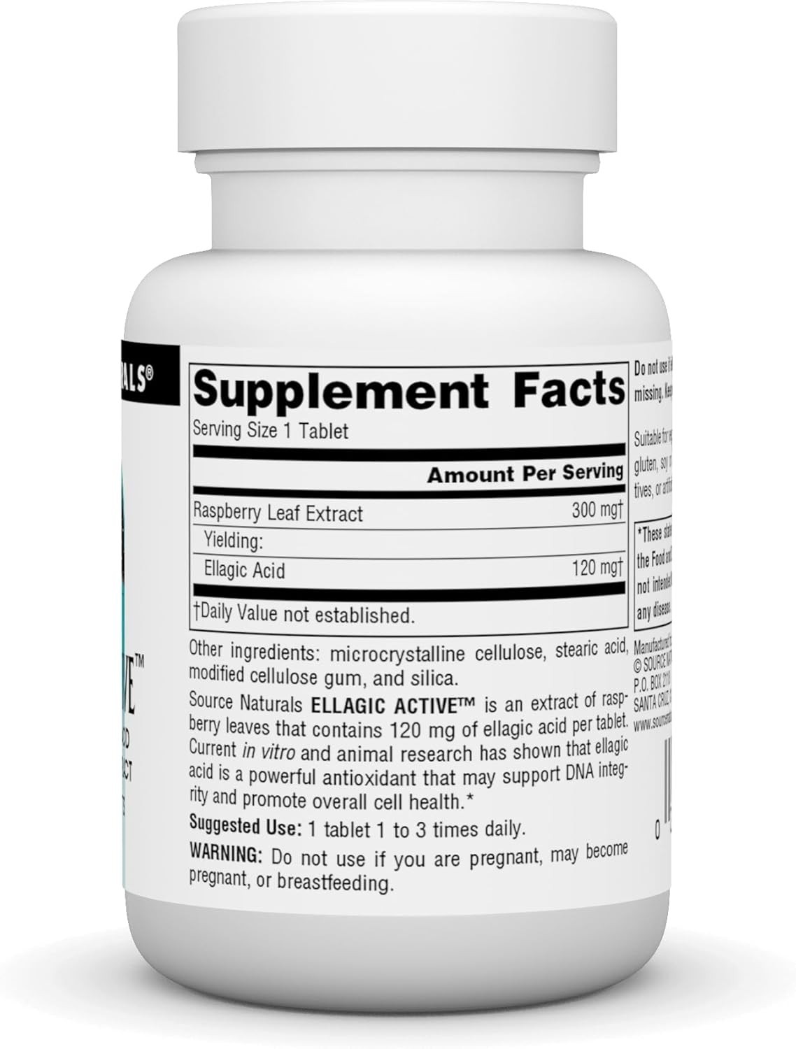 Source Naturals Ellagic Active 300mg 30 Tablets Antioxidant Vegetarian Supplemen