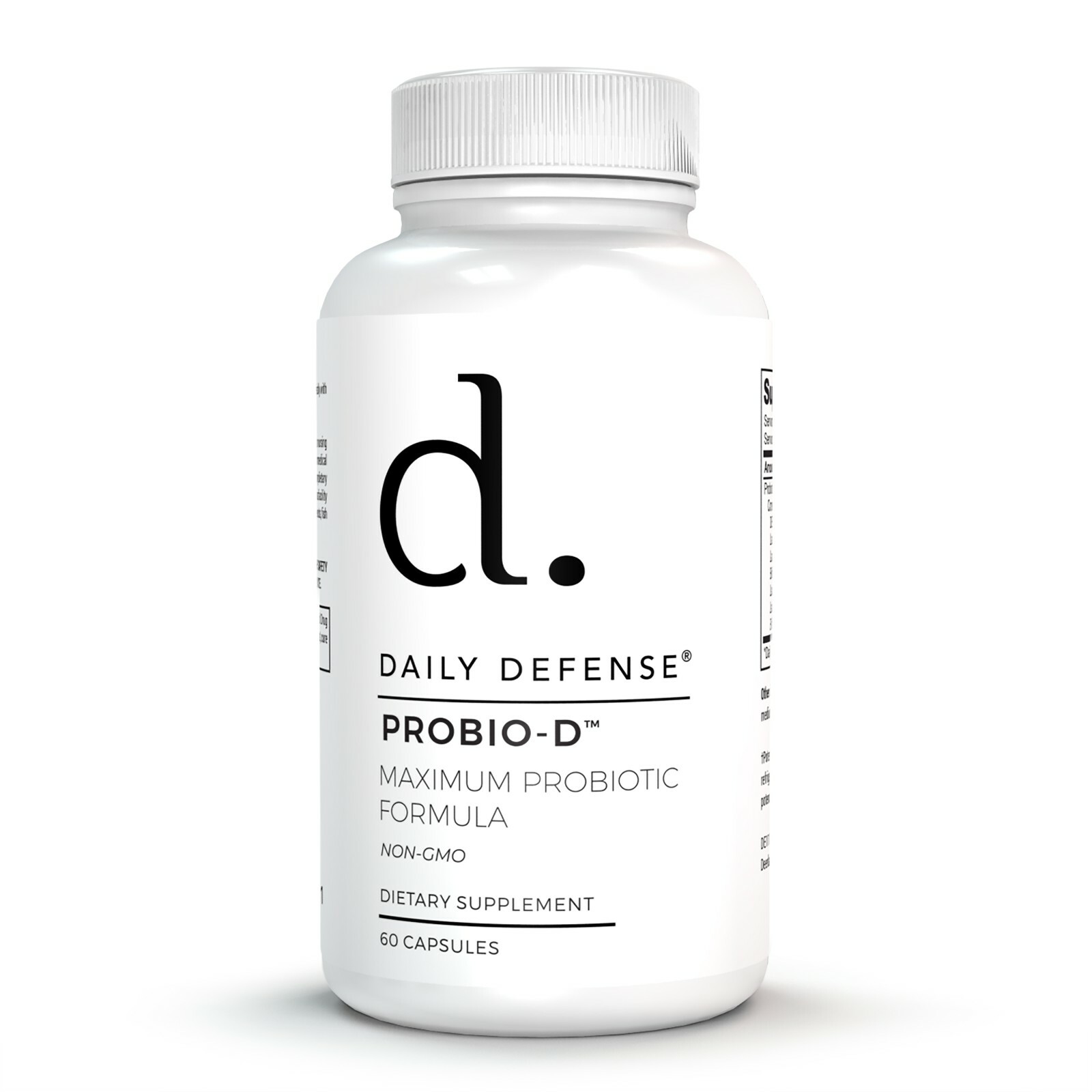 Daily Defense PROBIO-D Probiotics for Women and Men Gut Health Supplements