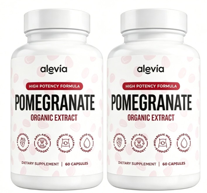 3X Alevia Pomegranate Capsules 60ct Organic Extract Antioxidant