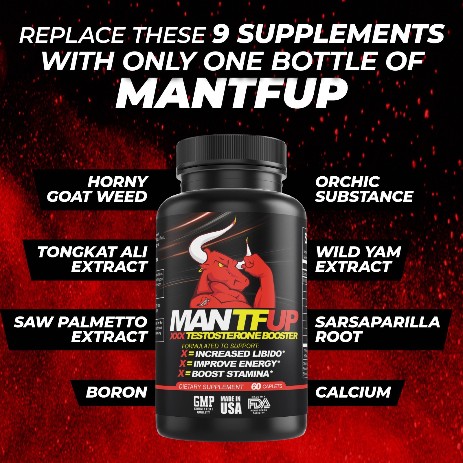 Dynamism Labs – ManTFup 🔥 💪🏼 Testosterone Booster, 📈 Gluten Free, 🌱 Non-GMO