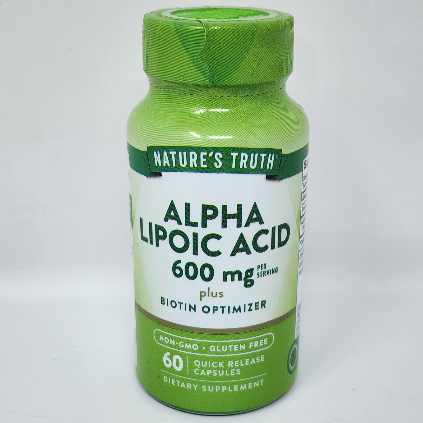 Nature’s Truth Alpha Lipoic Acid plus Biotin 60 Quick Release Capsules Exp 03/27