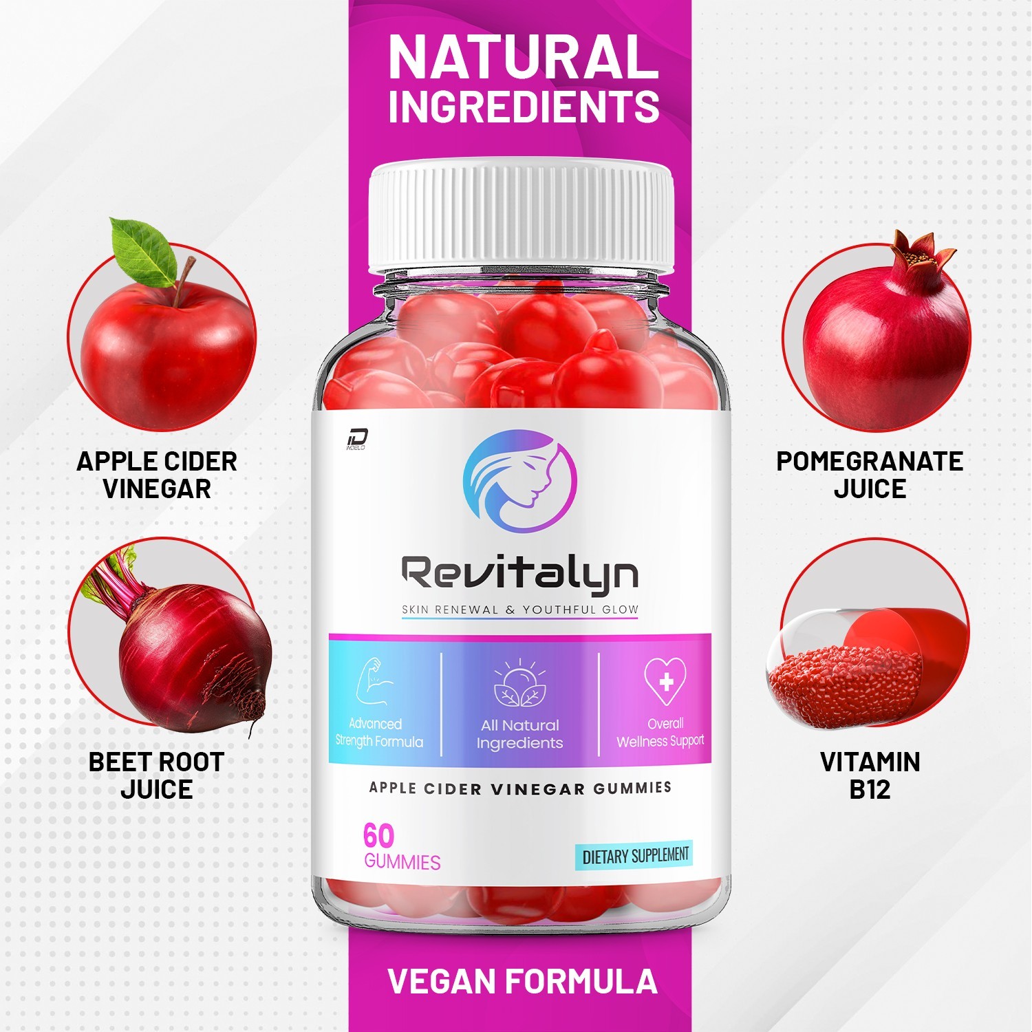 (1 Pack) Revitalyn ACV Gummies Supplement – Revitalyn ACV Gummy 1000MG