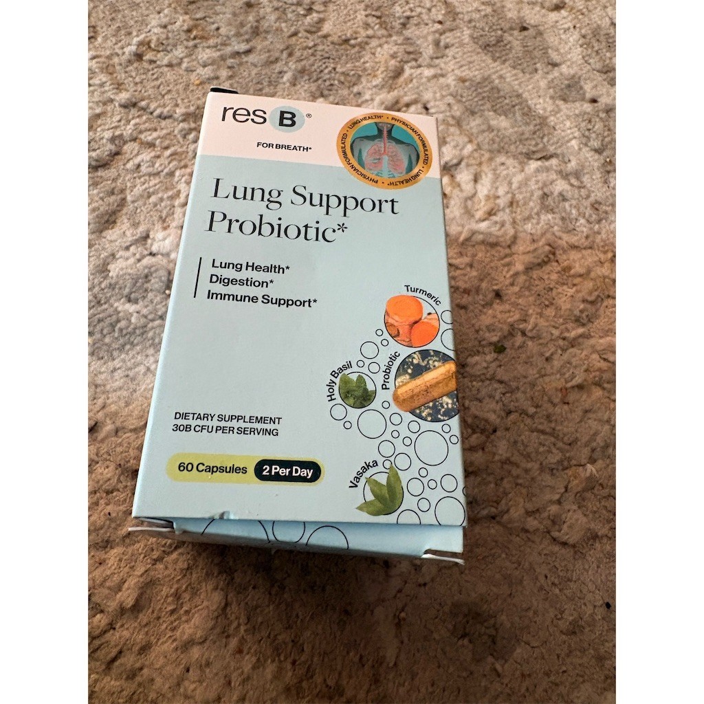 ResBiotic Lung Support Probiotic Supplement 60 Capsules 30B CFU/Serving