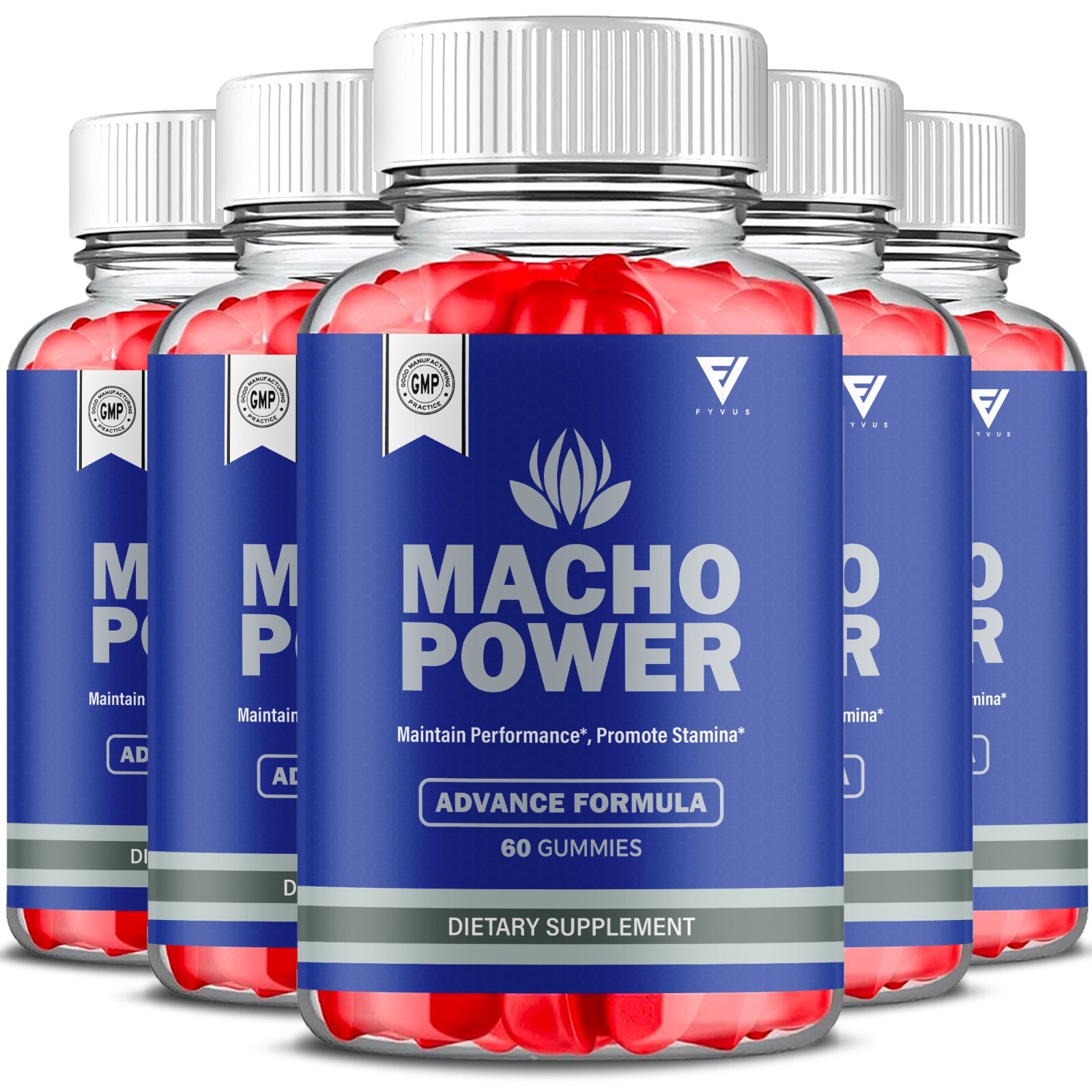 (5 Pack) Macho Power Gummies, MachoPower Maximum Performance (300 Gummies)