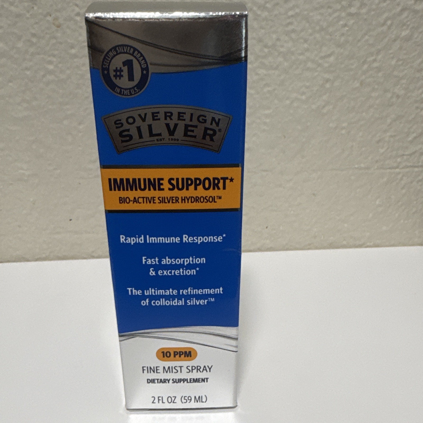 Sovereign Silver Immune Support Bio-Active Silver Hydrosol Spray 2 fl oz