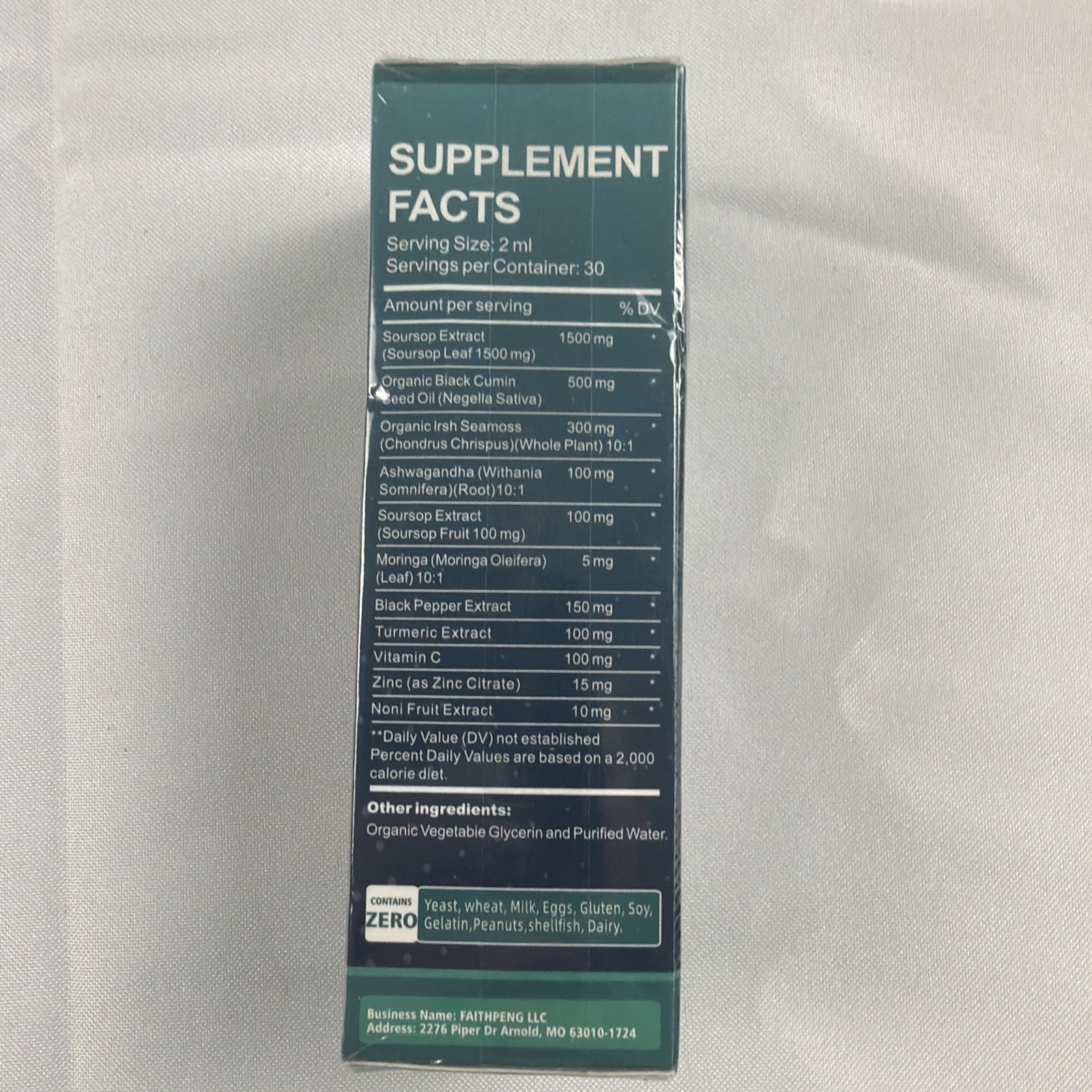 2 Pack Soursop Graviola Extract Organic 2 fl oz 10 in 1 Herbal Blend Exp 08 2027