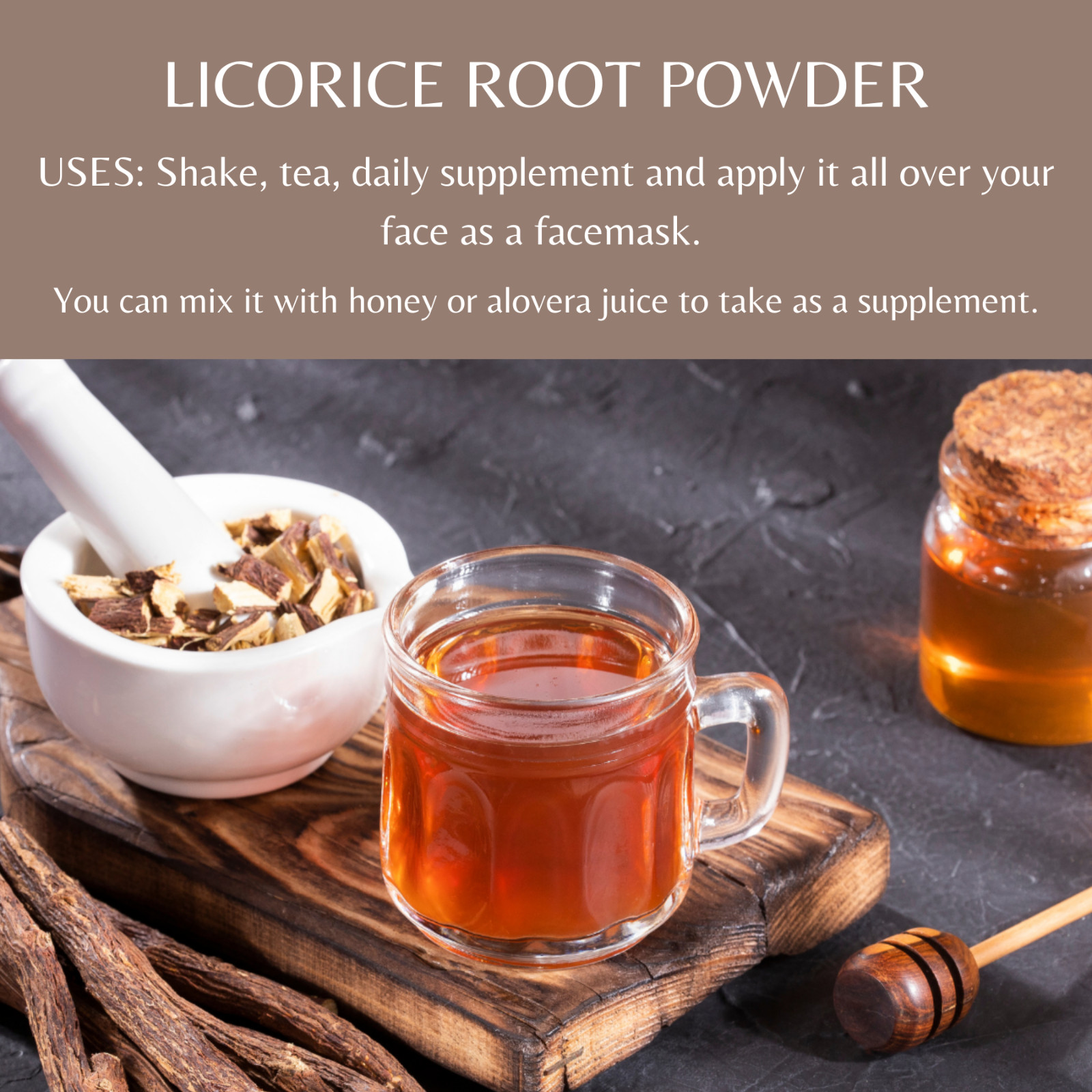 Licorice Root Powder (Mulethi), | 100 Grams| Natural, Pure Herbal Supplement.