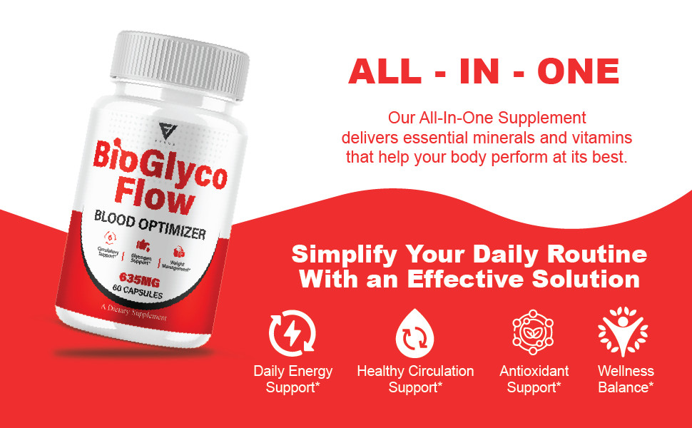 (3 Pack) BioGlyco Flow Blood Optimizer, BioGlyco Flow Supplement (180 Capsules)