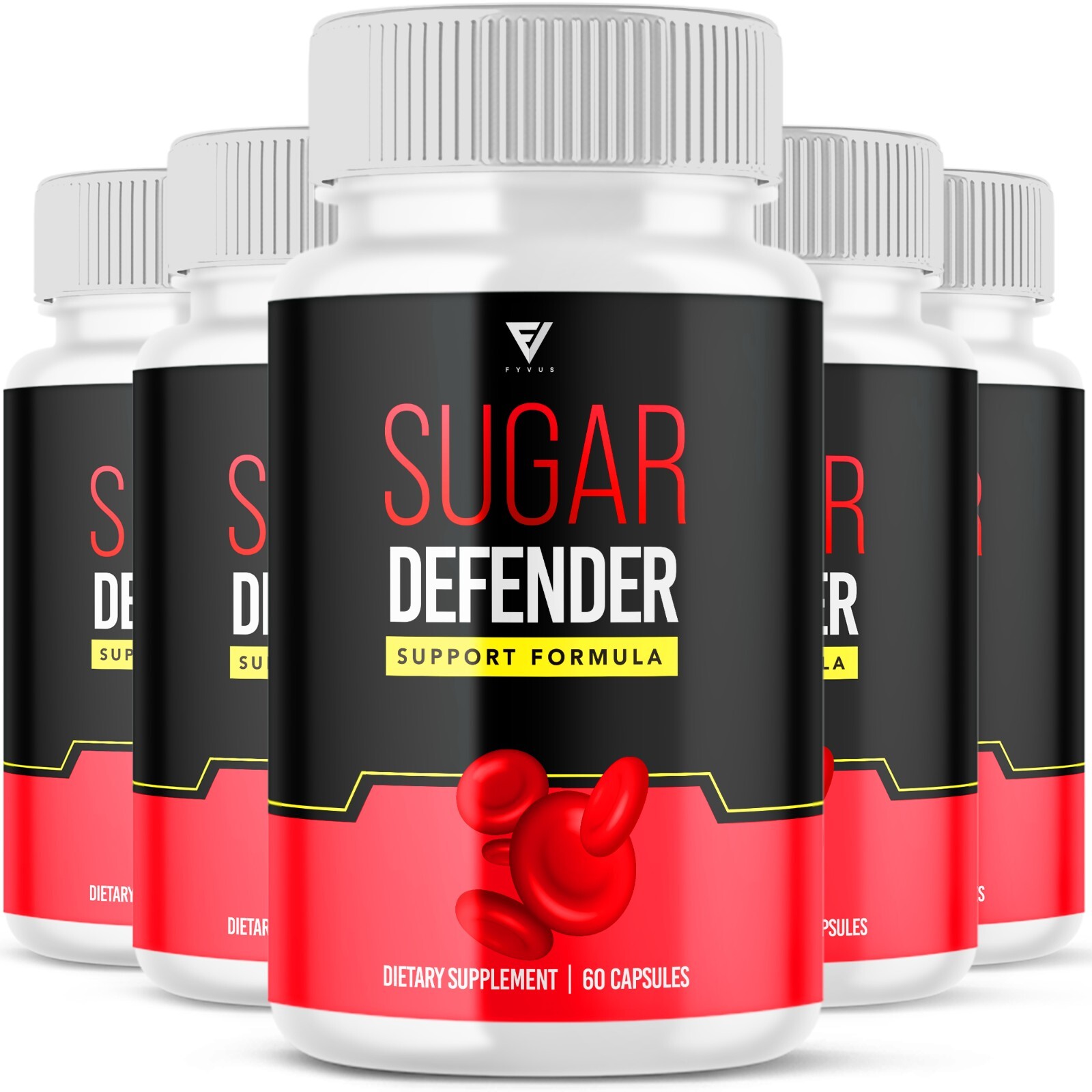 (5 Pack) Sugar Defender Blood Sugar Support Capsules Reviews (300 Capsules)