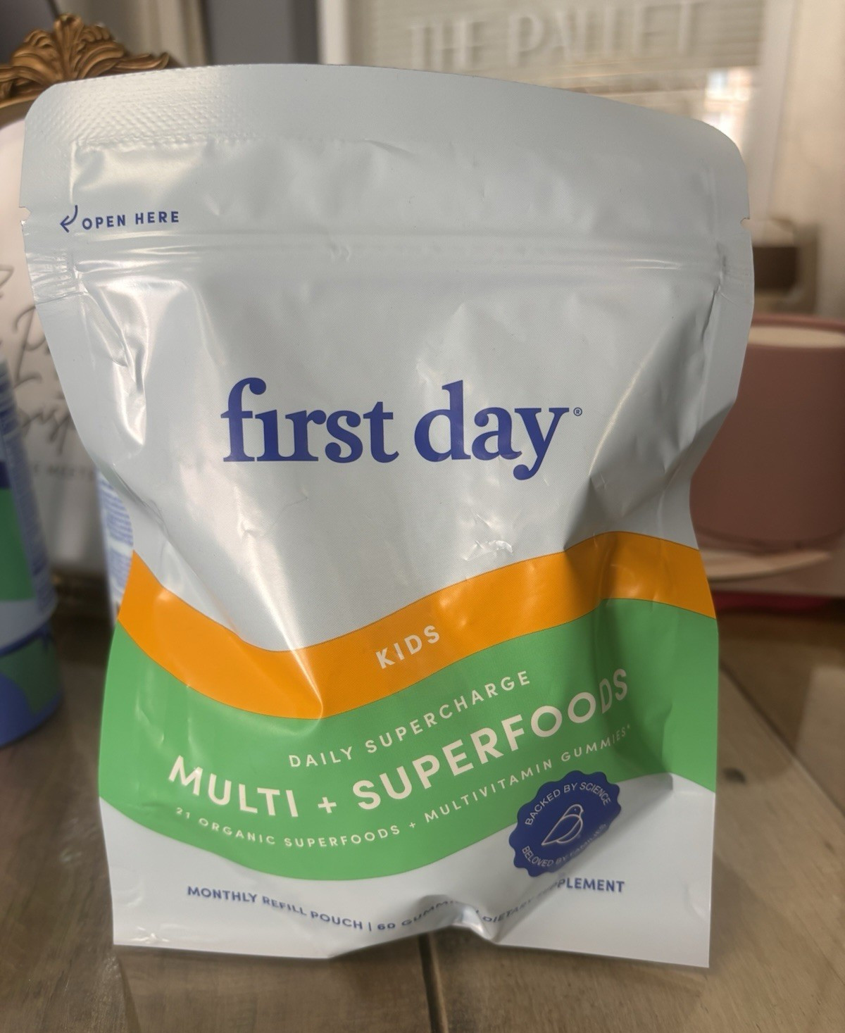 first day Kids Organic Multivitamin Gummy Multi + Superfoods Refill Pouch
