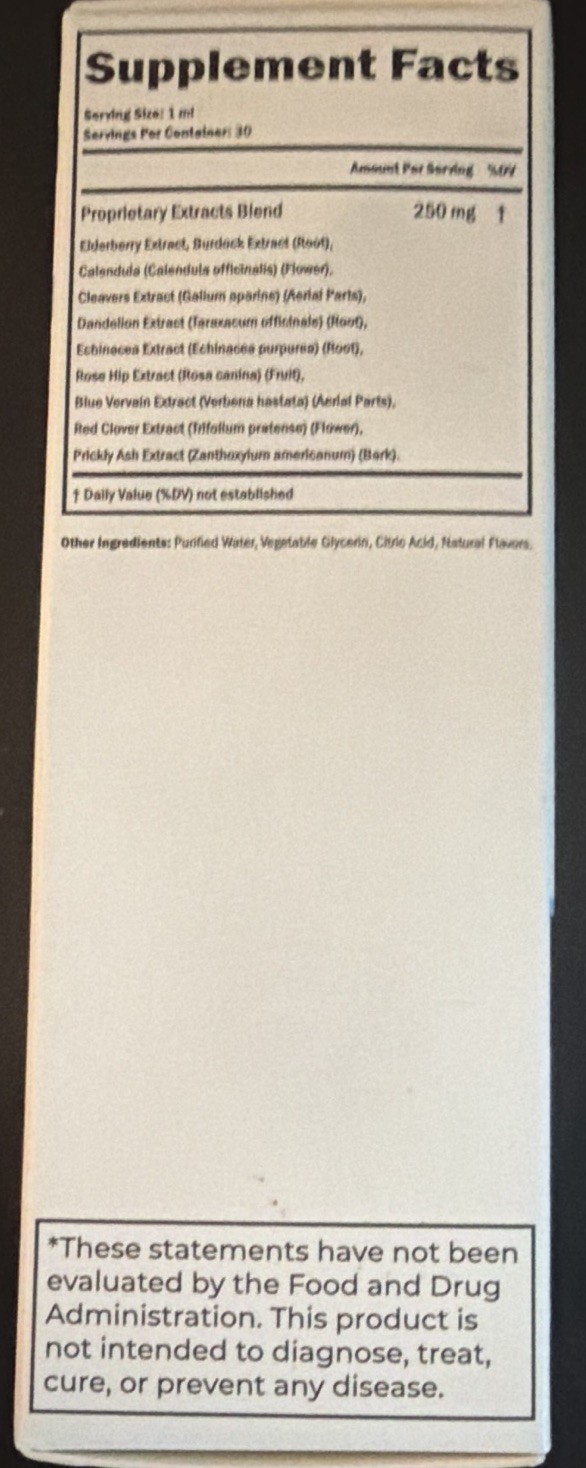 Cleantra Lymphatic Drainage Drops Vegan Lymphatic & Immune Support 1 fl oz