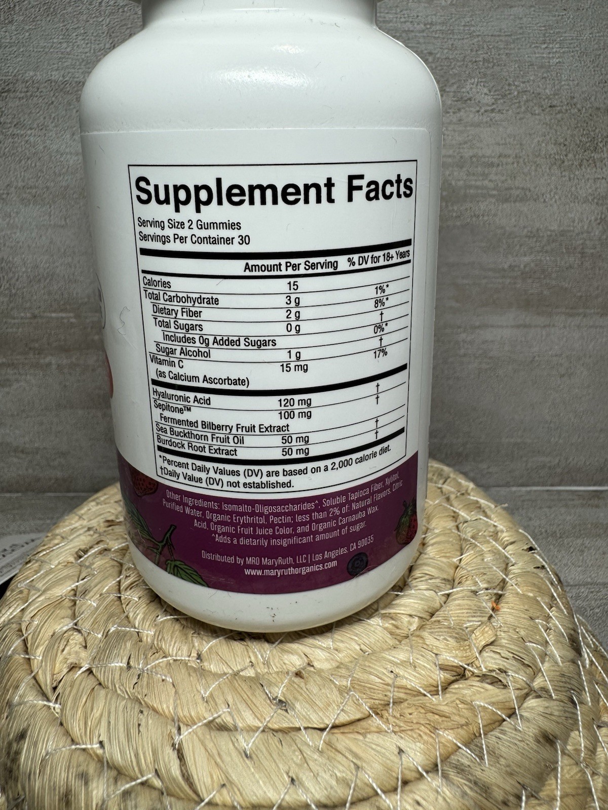 MaryRuth’s Skin Restore + Renew Gummies Mixed Berry 60 Gummies Exp 07/2027