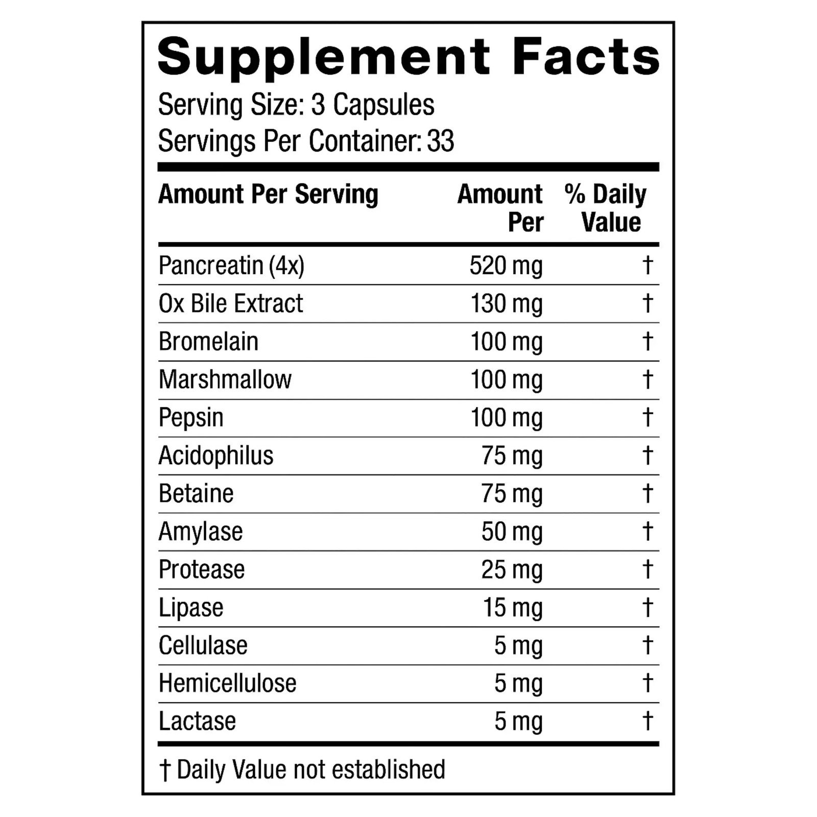 Manteniendo Tu Salud Ultra Mega Enzyme, Digest Support, 100 Capsules
