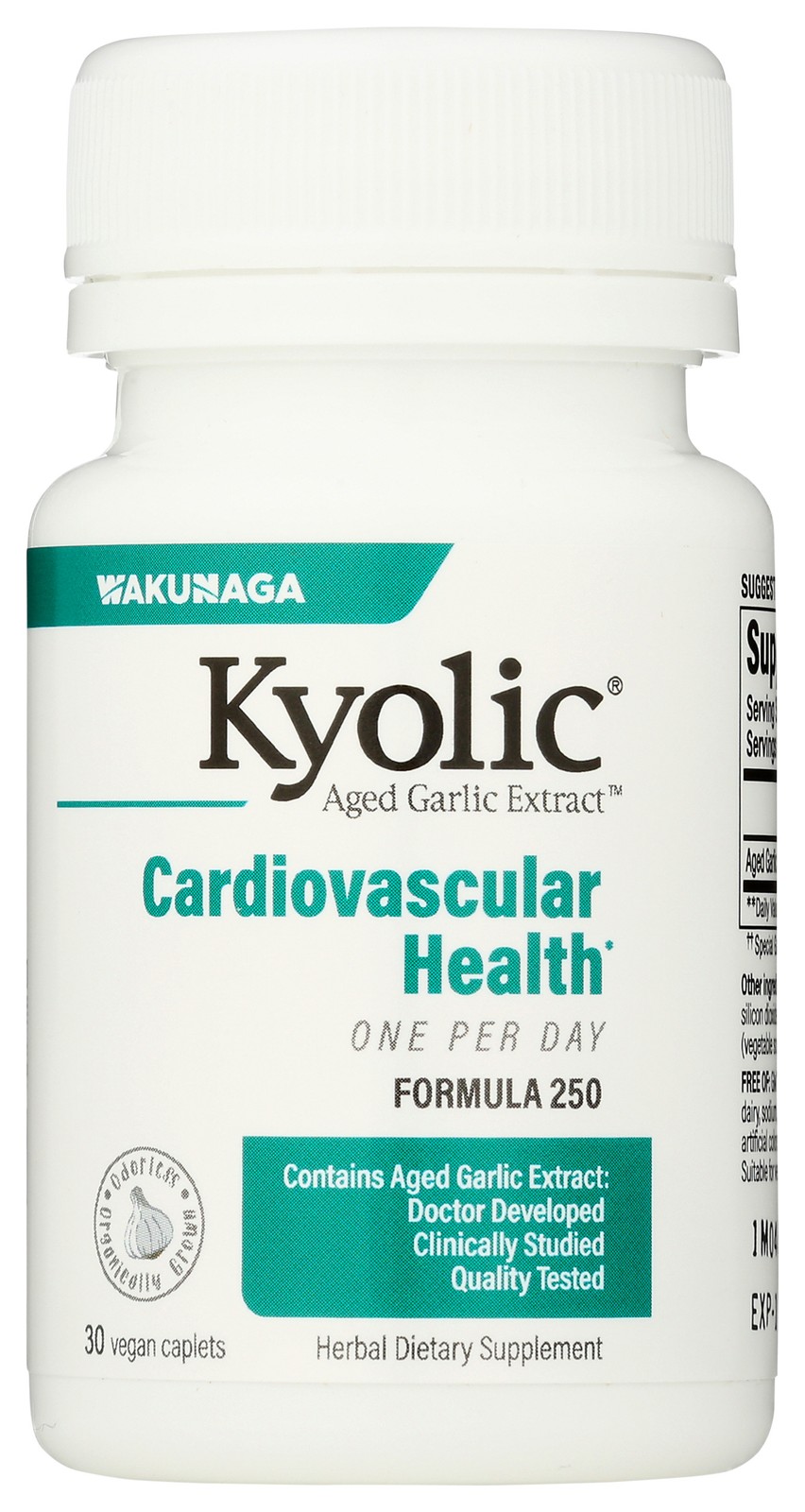 Kyolic Formula 250 Cardiovascular Health Aged Garlic Extract 30 Caplets 1 Pack