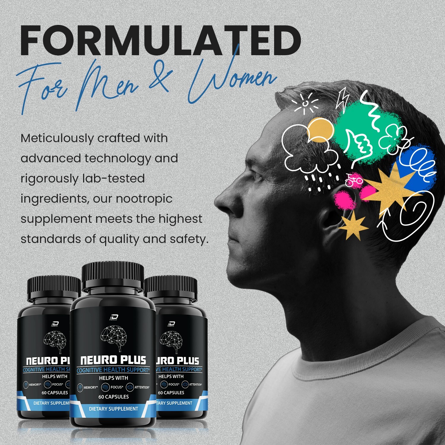 (1 Pack) Neuro Plus Brain Supplement – NeuroPlus for Memory, Focus, Attention