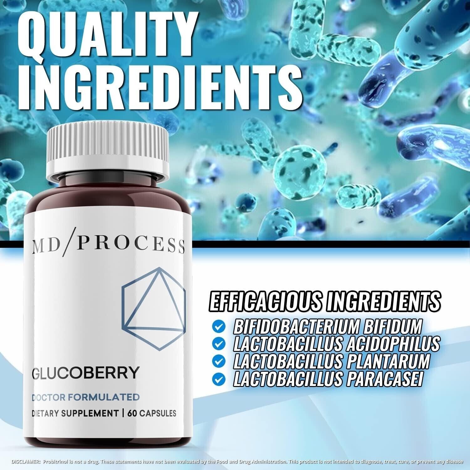 (3 Pack) Glucoberry, Gluco Berry Blood Sugar Support Supplement (180 Capsules)