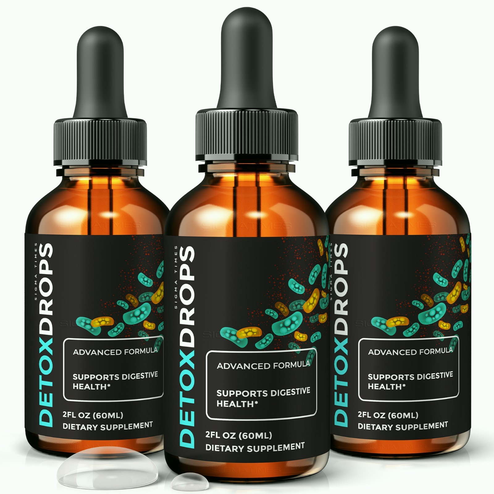 DetoxDrops, Premium Detox Drops for Healthy Gut & Digestive Health – 3 Pack