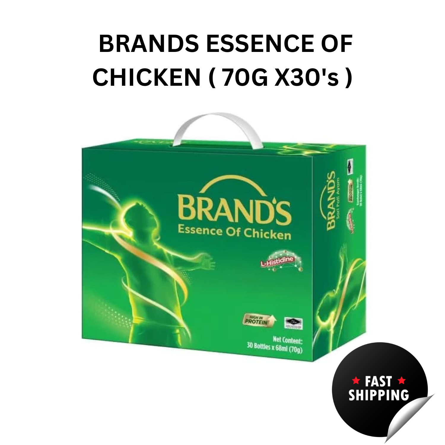 1X BRAND’S Essence of Chicken Original 70g x 30 Bottles-FAST SHIP DHL