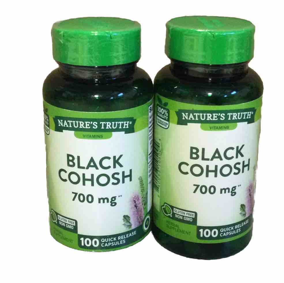 2 Pack Nature’s Truth Black Cohosh 700 mg 100 Count 2/2026