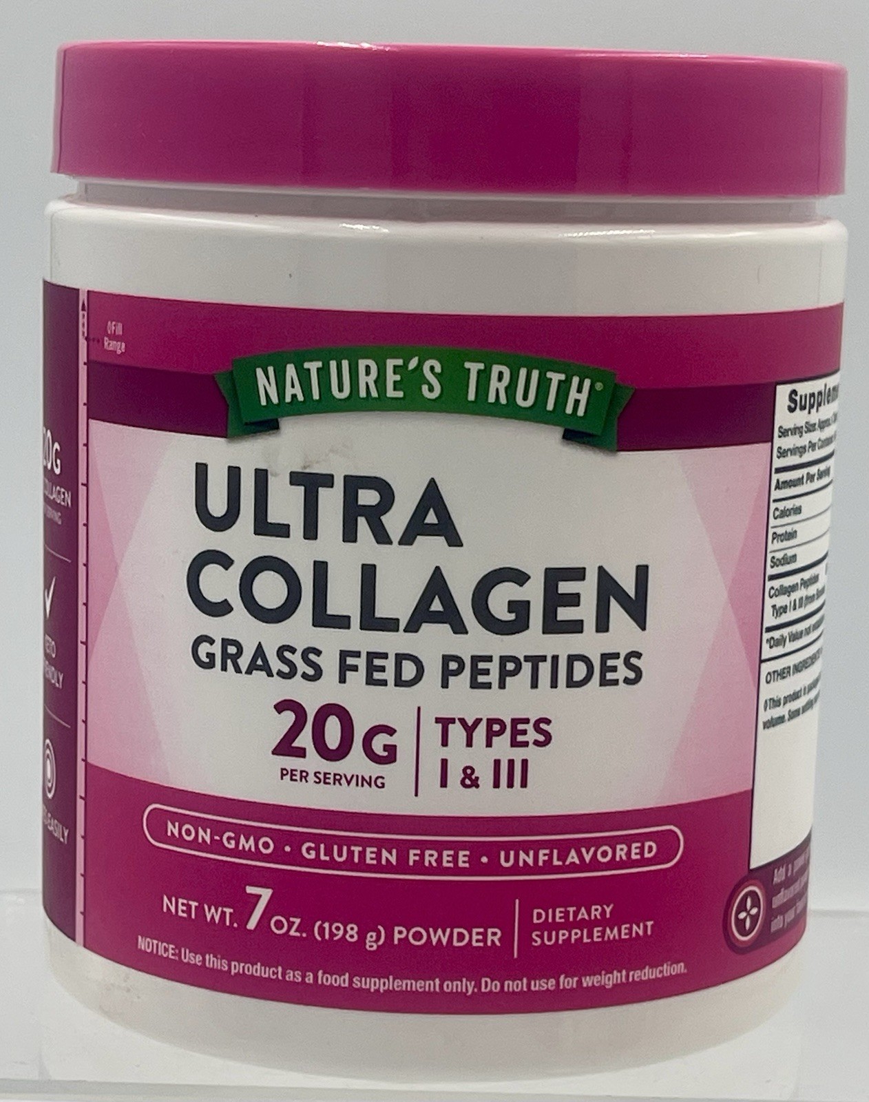 Nature’s Truth Ultra Collagen Peptides Powder Unflavored 7oz EXP 07/2029