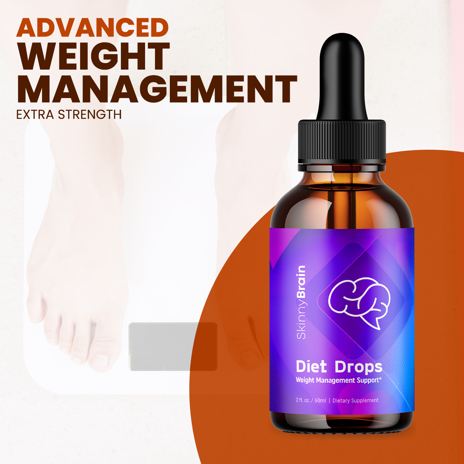 Skinny Brain Diet Drops – Liquid Drops for Weight Management & Support (1 Pack)