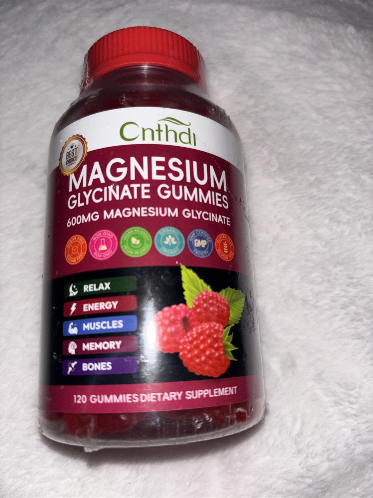 Cnthdi Magnesium Glycinate Gummies 120ct Sleep Stress Muscle Support EXP 10/2027