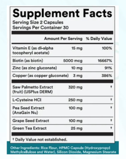 Sun Coast Sciences RejuvaTress For Thinning, Shedding, Weak Hair,60 caps,10/2027