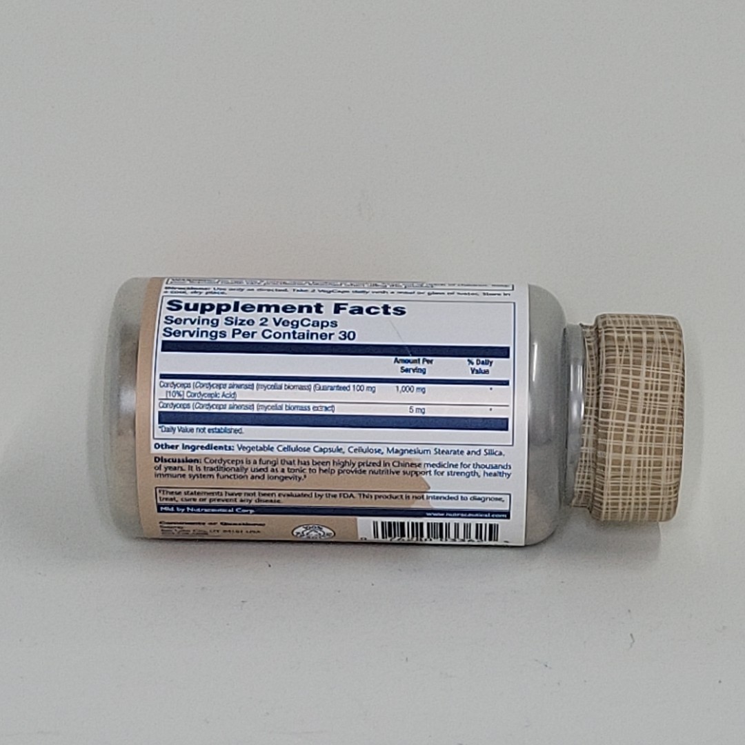 Solaray Cordyceps 1000mg Mushroom Extract 60 Capsules Energy Support, Exp 01/28