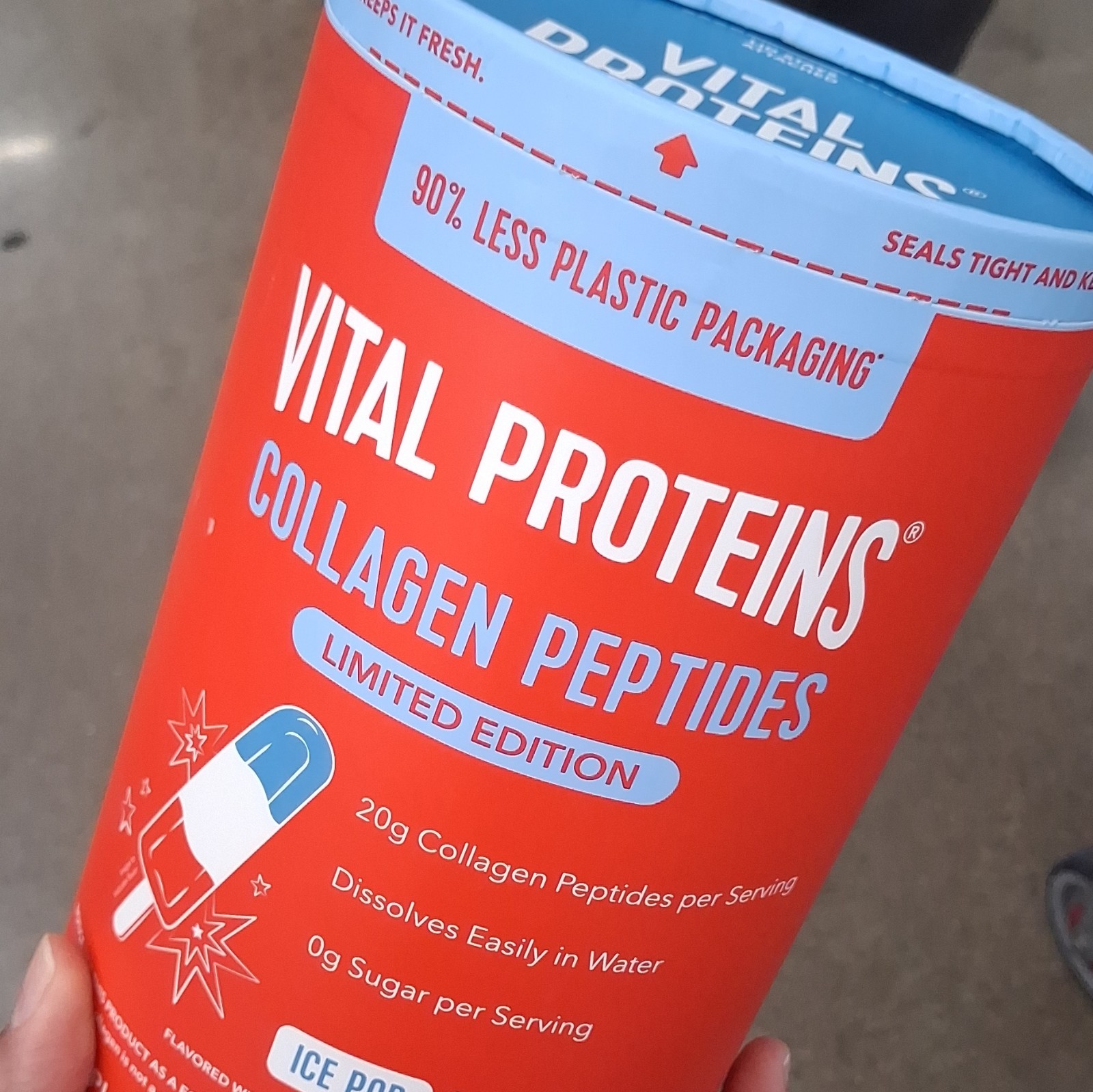 Vital Proteins Collagen Peptides Powder, 0 g Sugar, Ice Pop Flavor, 26.3 oz