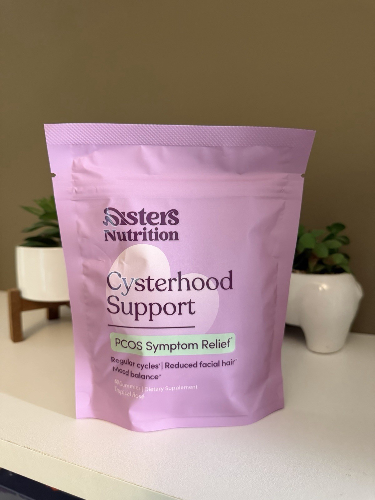 Sisters Nutrition Cysterhood PCOS Support Gummies 60ct Tropical Rosé Vegetarian