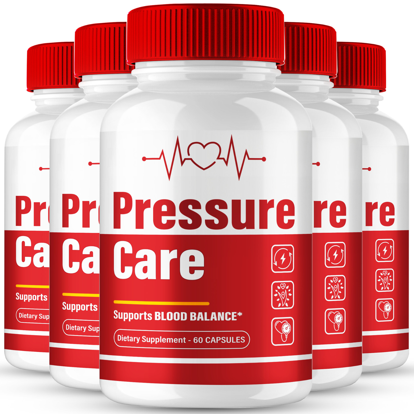 (5 Pack) Pressure Care Blood Support Capsules for Circulation & Stable Levels