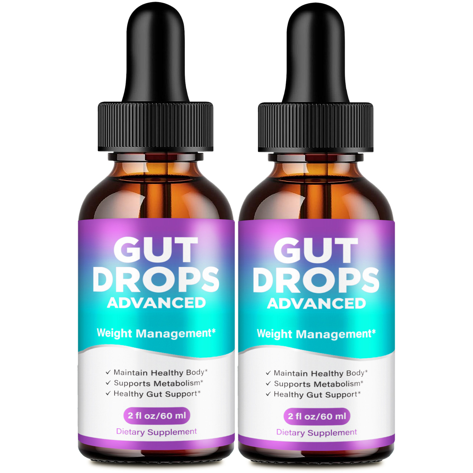 (2 Pack) Gut Drops Advanced, GutDrops Keto for Weight Loss Management Drops