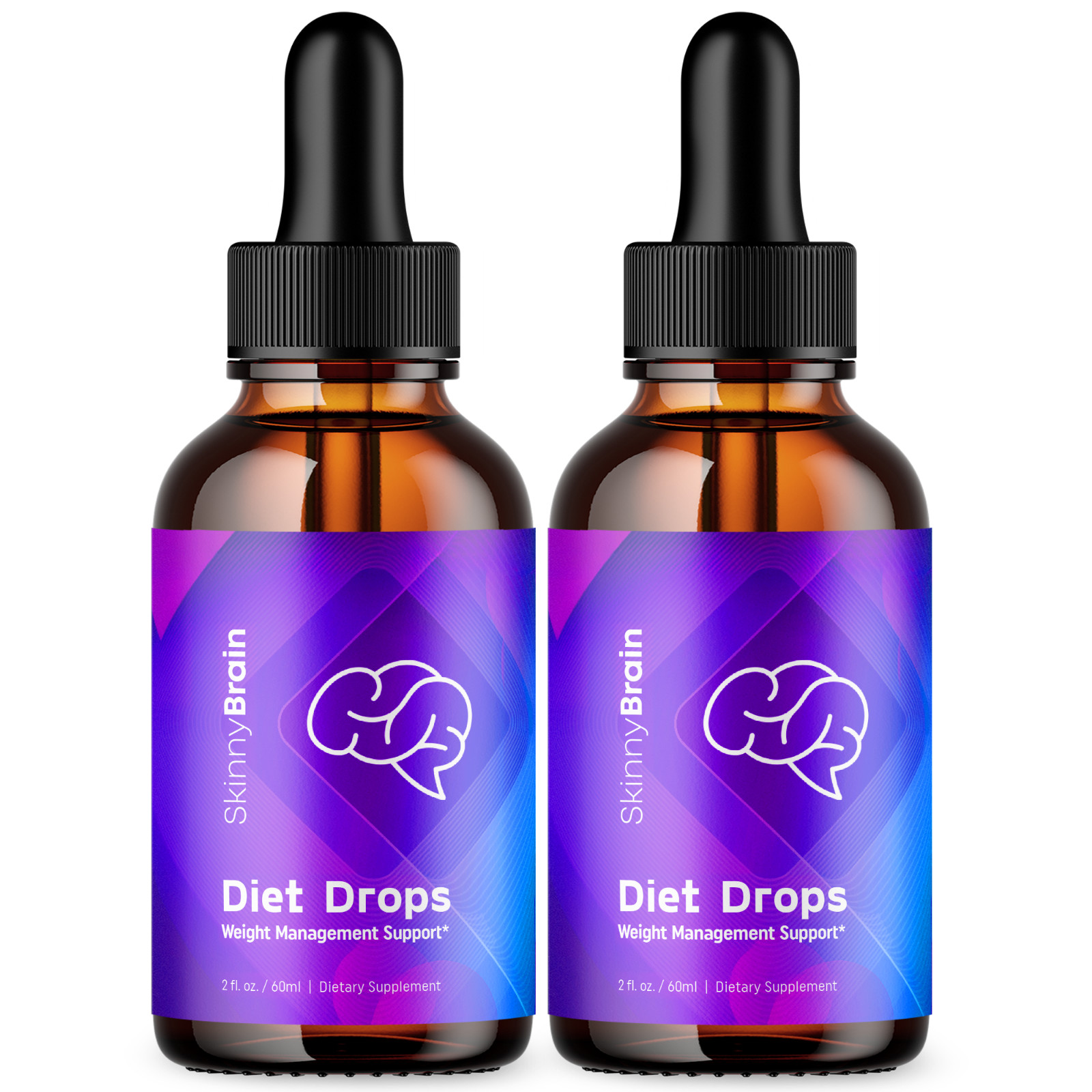 Skinny Brain Diet Drops – Liquid Drops for Weight Management & Support (2 Pack)