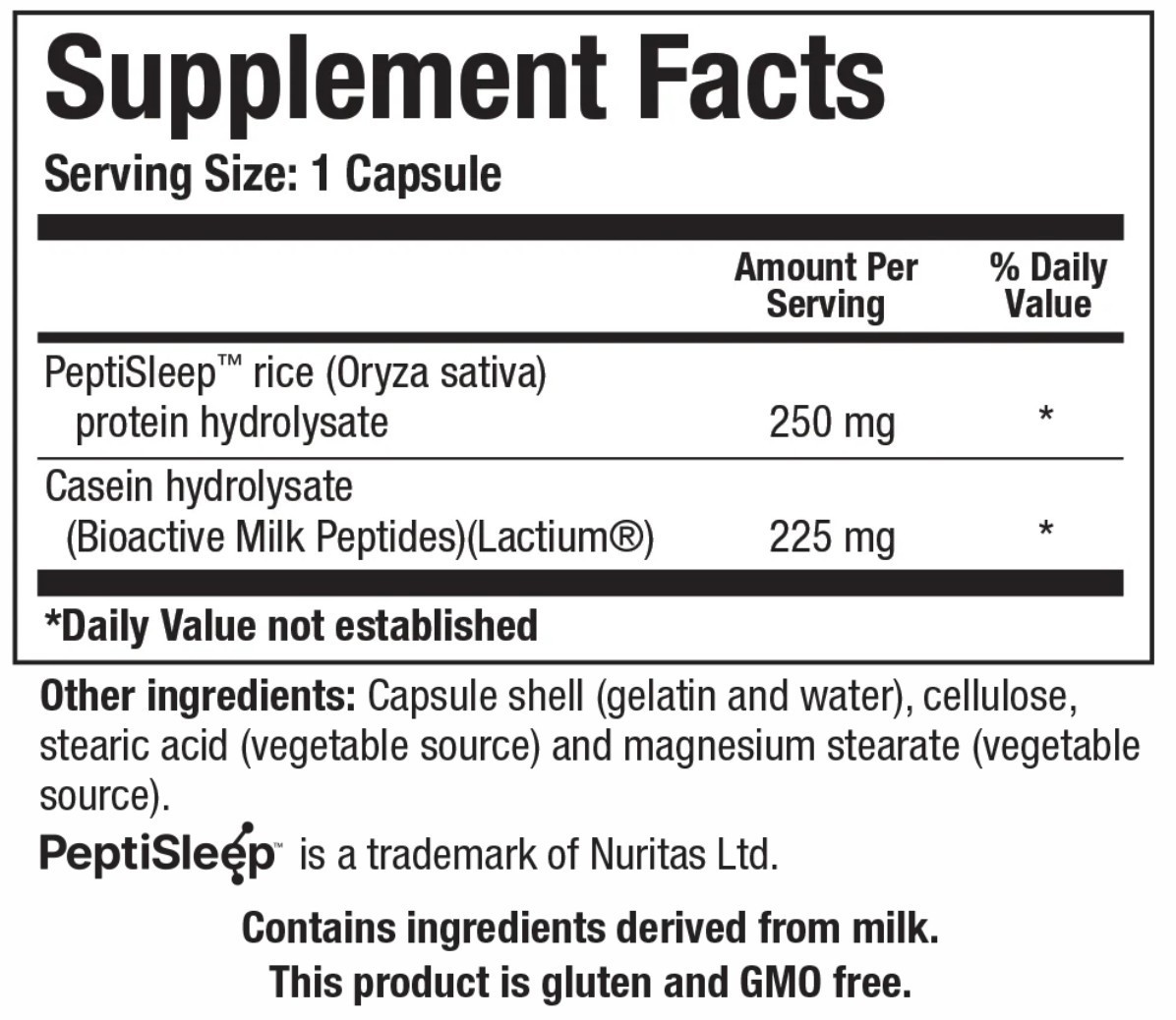 Biotics Research SleepTides Synergy Peptides Stress REM Sleep Support 30 Capsule