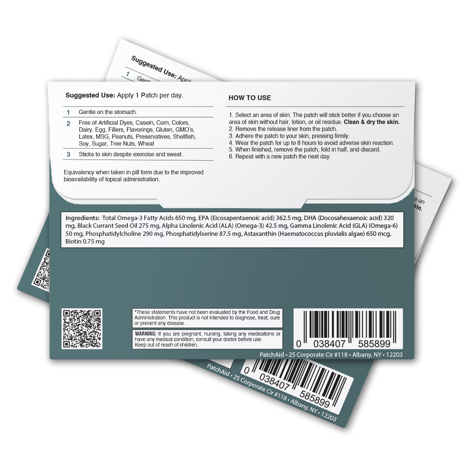 Kids Omega-3 Brain Support Patch by PatchAid