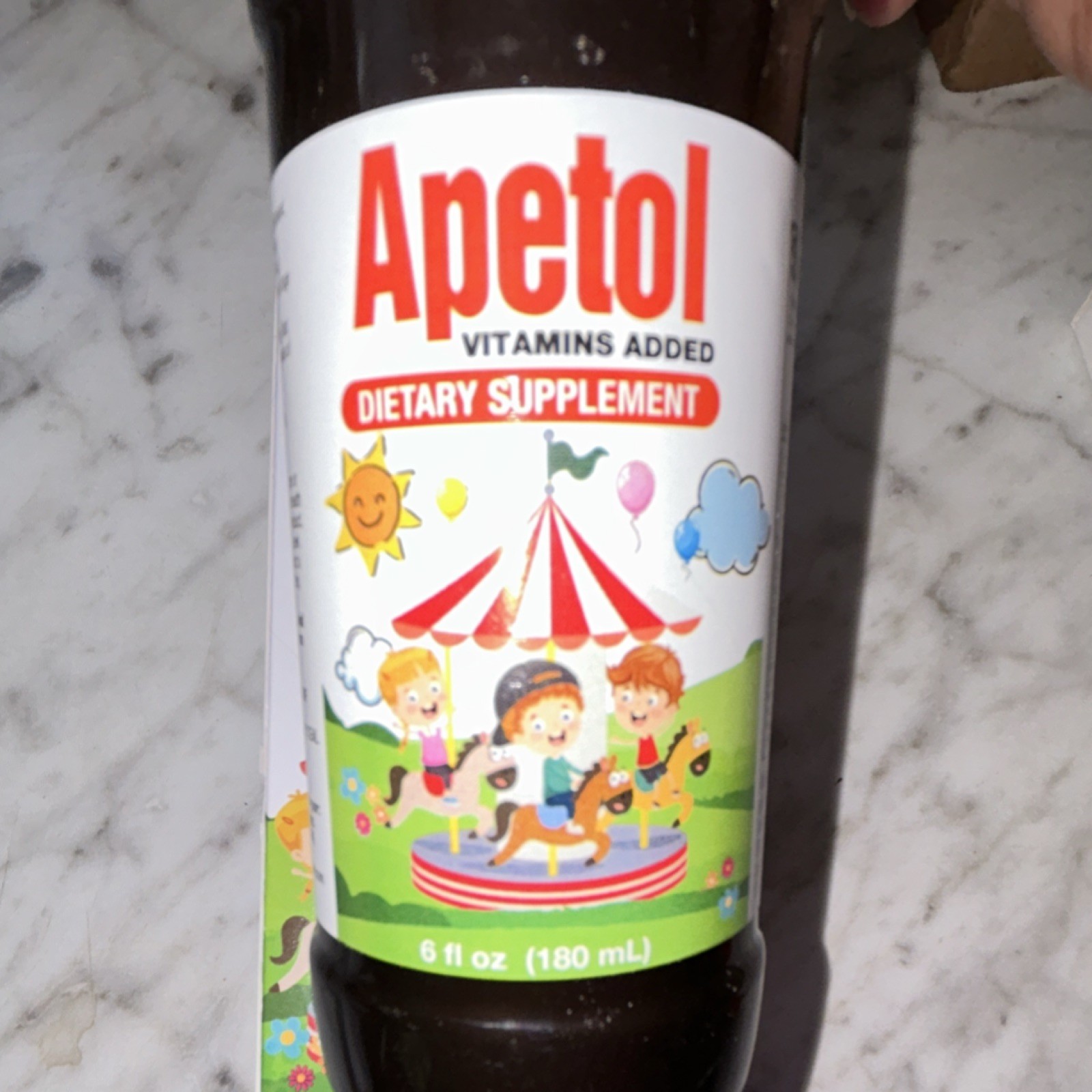Apetol Vitamins Added Liquid Vitamin Youth General Wellness 6oz EXP 03/2029