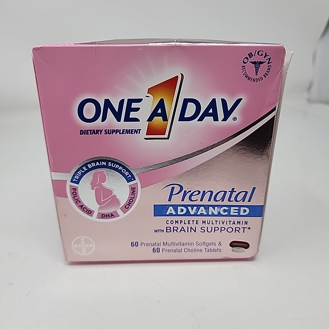 One A Day Prenatal Advanced Multivitamin Softgels 60 Ct + Choline Tablets 60 Ct
