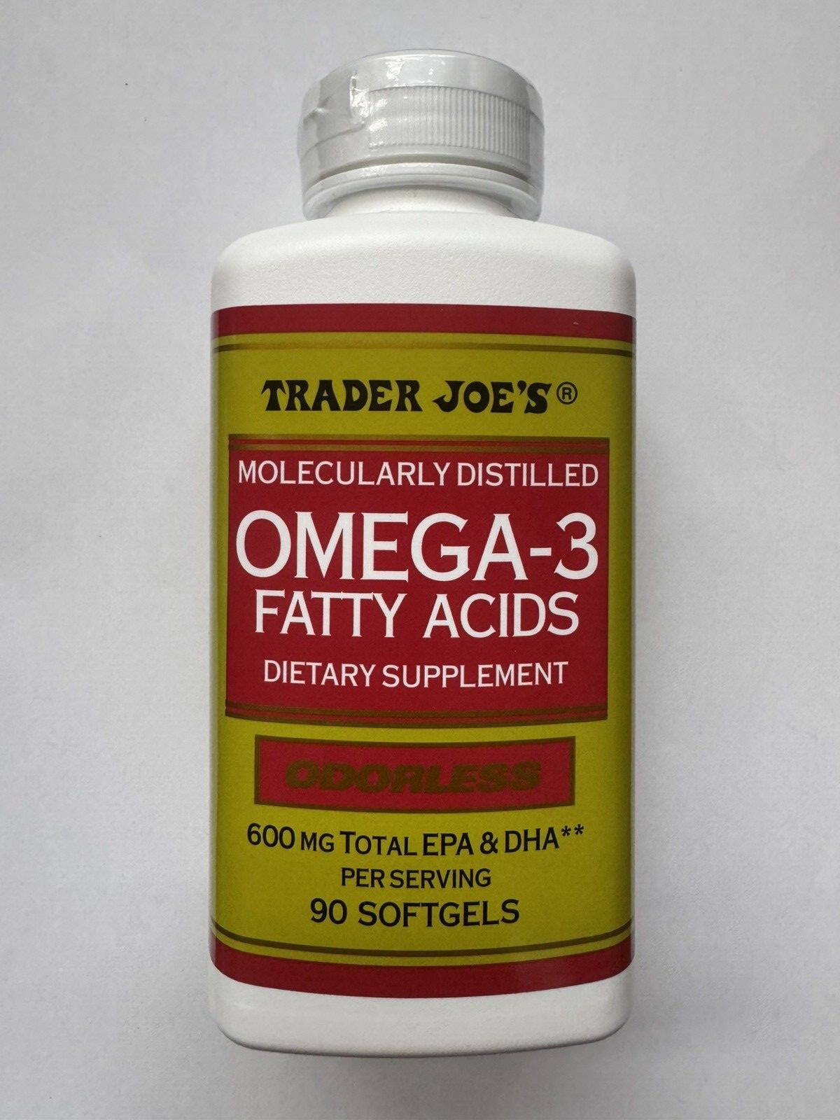 Trader Joe’s Omega-3 Fatty Acids Dietary Supplement 90 Gels