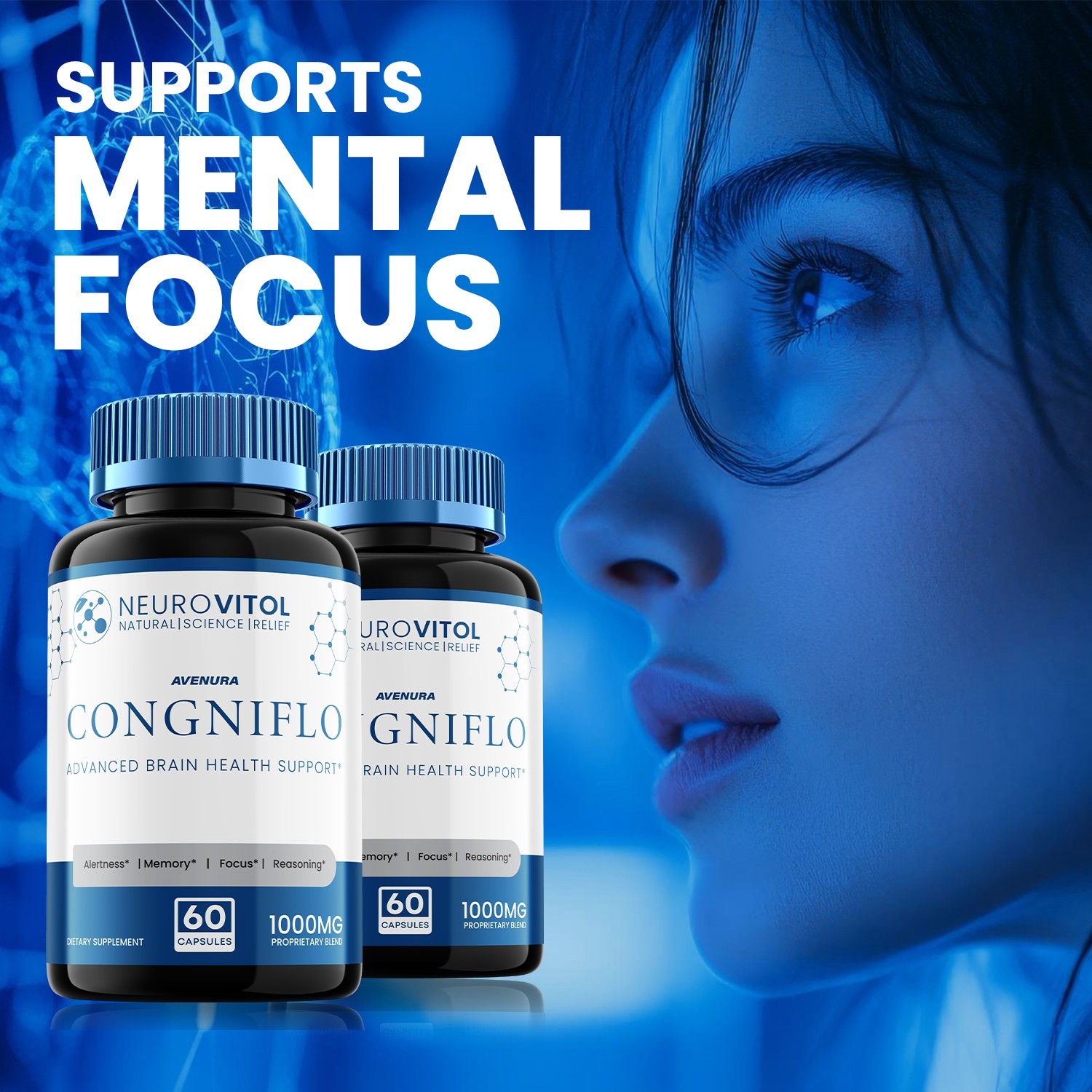 (2 Pack) Congniflo Capsule – Neurovitol Congniflo Advanced Formula Health Brain