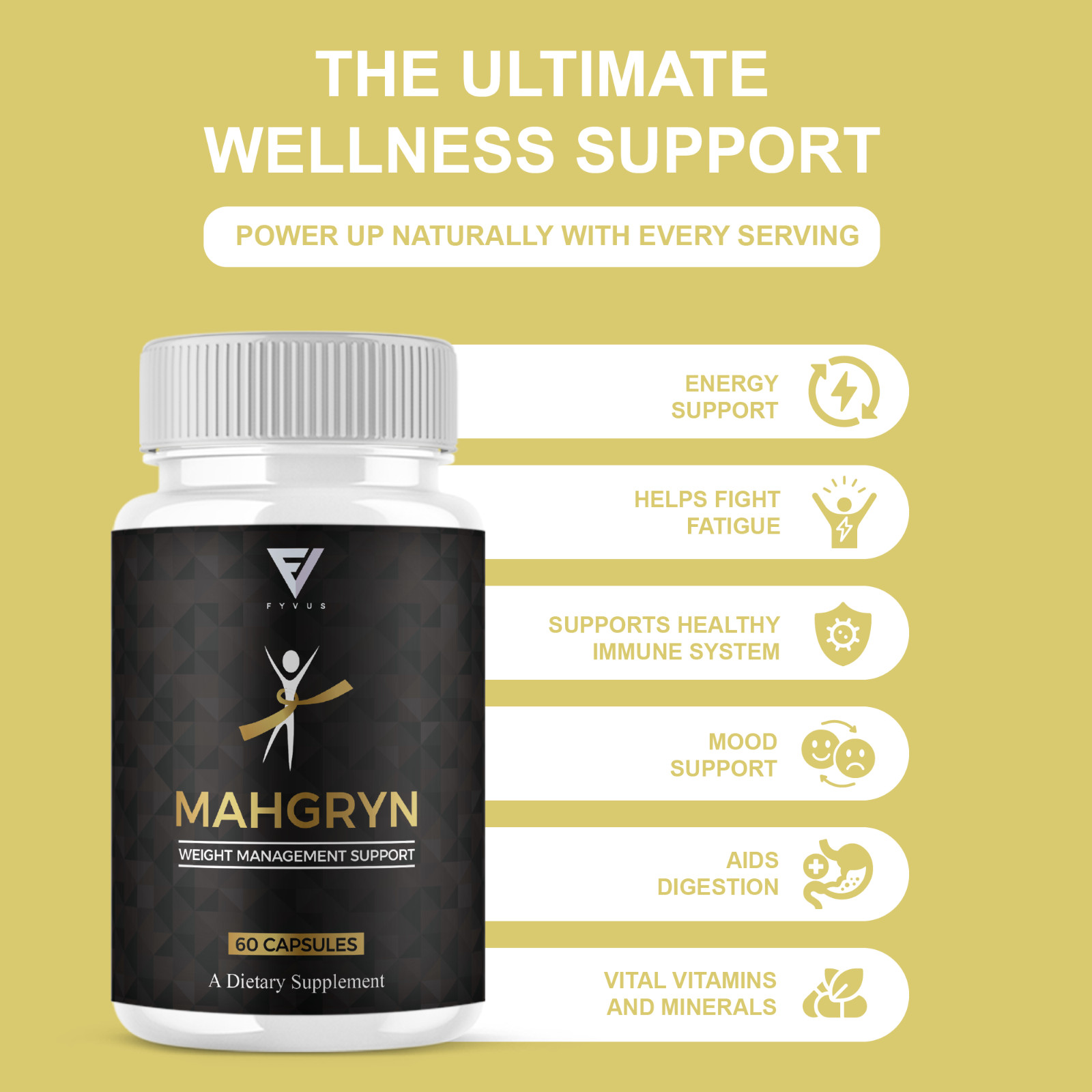 (3 Pack) Mahgryn Premium Weight Management Supplement, Mahgrin (180 Capsules)