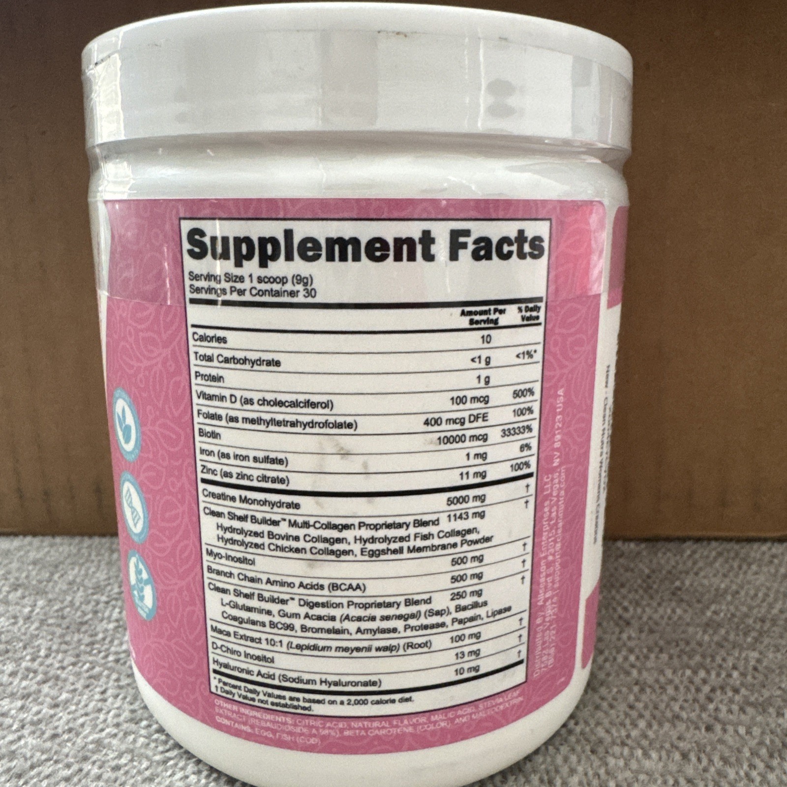 Clean Nutra Shelf Builder Women’s Creatine Powder Tropical Orange 09/2027 -NEW