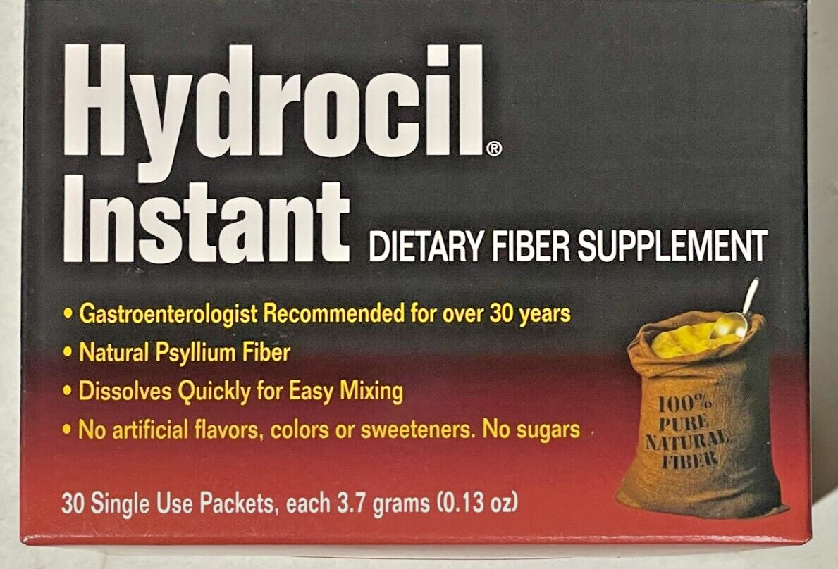 Hydrocil Instant Dietary Fiber Supplement Digestive Regularity Sugar Free 30ct