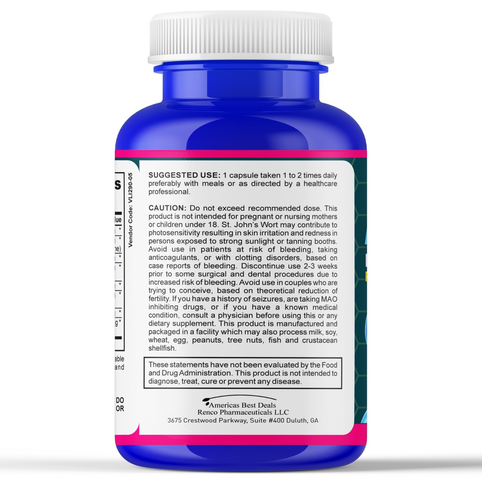 Nootropic Brain Health Supplement For Memory, Concentration, and Focus 60 Caps