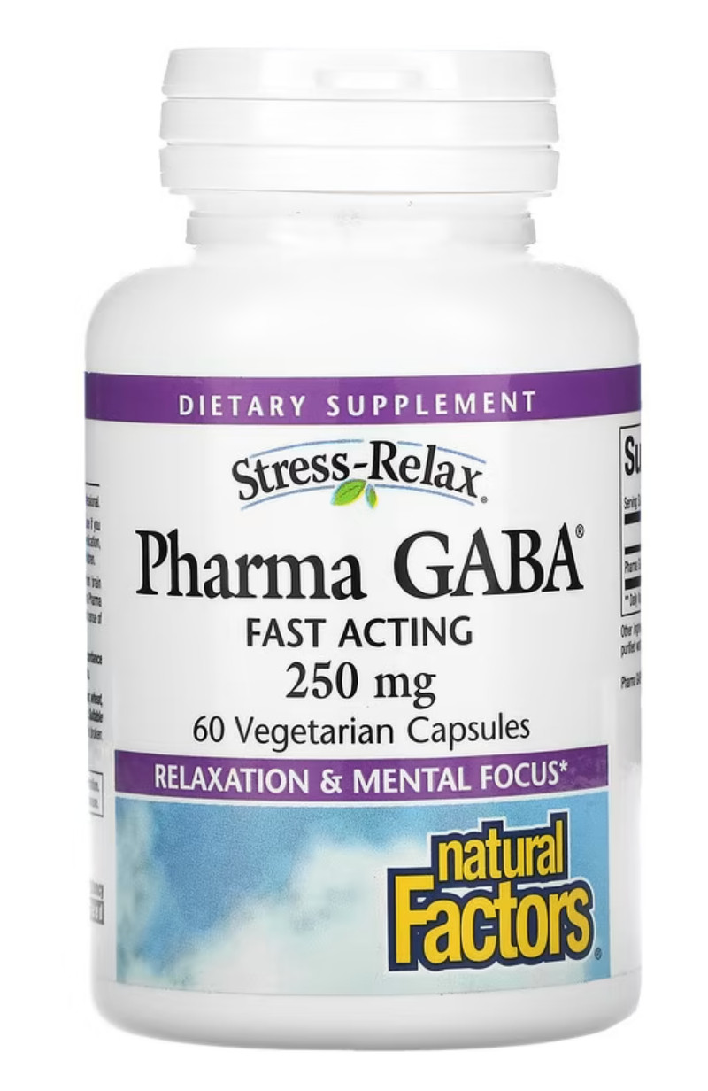 SALE Pharma GABA 250 mg Natural Factors – Stress Relax – 60 Caps 03/26 SALE